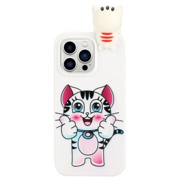 3D-Figurenserie iPhone 14 Pro TPU Hülle - Katze