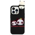 3D-Figurenserie iPhone 14 Pro TPU Hülle - Zwei Pandas