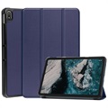 Tri-Fold Serie Nokia T20 Smart Folio Hülle - Blau