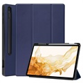 Tri-Fold Serie Samsung Galaxy Tab S8+ Smart Folio Hülle - Dunkel Blau