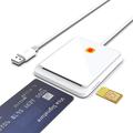 USB 2.0 Smart Kartenleser - SIM, ID, Bankkarte - Weiß