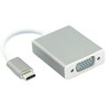Tragbarer USB-C / VGA Adapter - Full HD 1080p - Silber