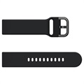 Universal Smartwatch Silikonarmband - 20mm - Schwarz