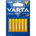 Varta Longlife LR03/AAA Batterie - 6 Stück.