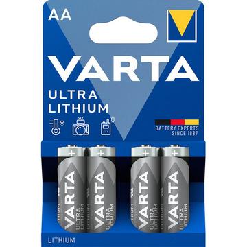 Varta Ultra Lithium L91/AA Batterie - 4 Stück.