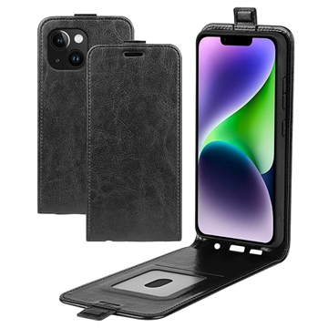 iPhone 15 Vertikale Flip Case - Schwarz