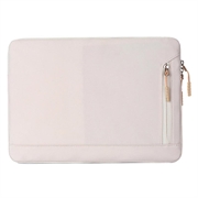 Wasserabweisende elegante Oxford Laptop-Tasche m. Seitentasche - 13.3" - Beige