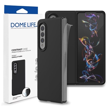 Samsung Galaxy Z Fold4 Whitestone Dome Contrast Cover - Matt Schwarz