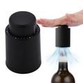 Weinflasche Champagner Stopper mit Zeitskala Weinkorken Wine Preserver Bottle Saver (BPA frei) - Schwarz