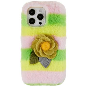 3D Plush Pelziger Winter iPhone 14 Pro Max TPU Hülle