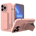 Wozinsky Kickstand iPhone 13 Pro Max Silikonhülle - Rosa