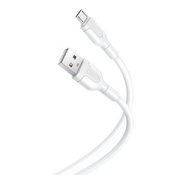 XO NB212 USB-zu-MicroUSB-Kabel - 1m, 2,1A - Weiß