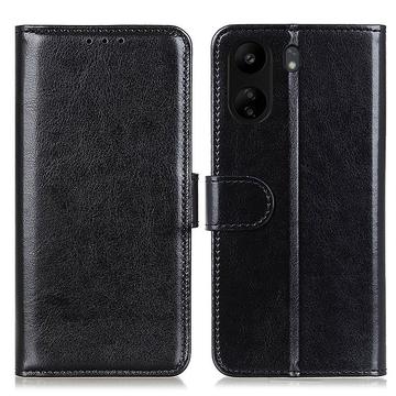 Xiaomi Poco C65/Redmi 13C Wallet Schutzhülle mit Magnetverschluss - Schwarz