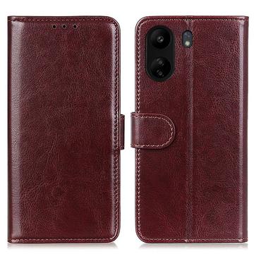 Xiaomi Poco C65/Redmi 13C Wallet Schutzhülle mit Magnetverschluss - Braun