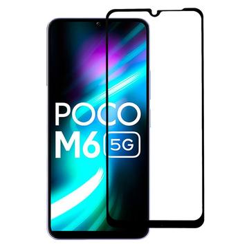 Xiaomi Poco M6 Full Cover Panzerglas - 9H - Schwarz Rand