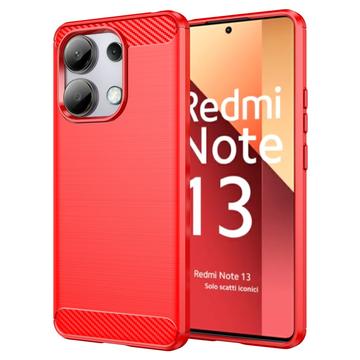 Xiaomi Redmi Note 13 4G Gebürstete TPU Hülle - Karbonfaser