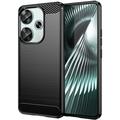 Xiaomi Redmi Turbo 3/Poco F6 Gebürstete TPU Hülle - Karbonfaser - Schwarz