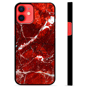 iPhone 12 mini Schutzhülle - Roter Marmor