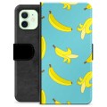 iPhone 12 Premium Schutzhülle mit Geldbörse - Bananen