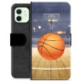 iPhone 12 Premium Schutzhülle mit Geldbörse - Basketball