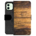 iPhone 12 Premium Schutzhülle mit Geldbörse - Holz