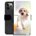 iPhone 12 Pro Max Premium Schutzhülle mit Geldbörse - Hund