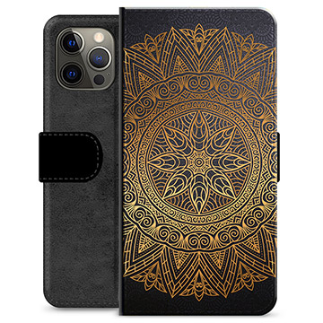 iPhone 12 Pro Max Premium Schutzhülle mit Geldbörse - Mandala