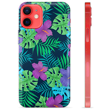 iPhone 12 mini TPU Hülle - Tropische Blumen