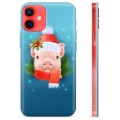 iPhone 12 mini TPU Hülle - Winter Schweinchen