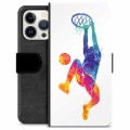 iPhone 13 Pro Premium Schutzhülle mit Geldbörse - Slam Dunk