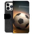 iPhone 13 Pro Premium Schutzhülle mit Geldbörse - Fußball