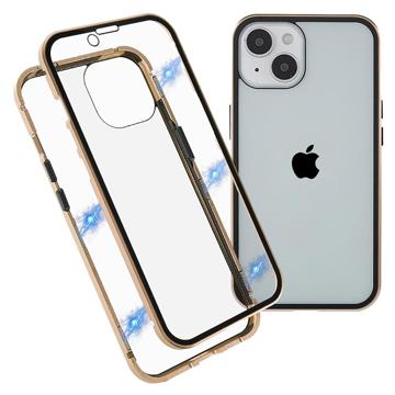 iPhone 14 Magnetisches Cover mit Panzerglas - Gold