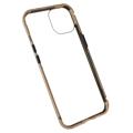 iPhone 14 Magnetisches Cover mit Panzerglas - Gold