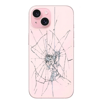 iPhone 15 Rückseiten-Cover Reparatur - nur Glas - Rosa