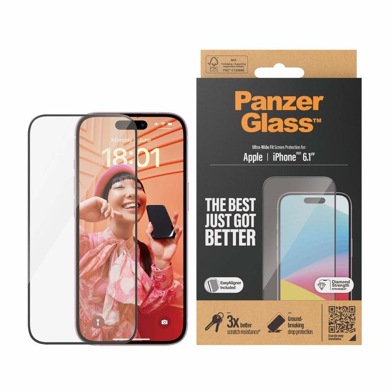 Iphone Panzerglass Ultra Wide Fit Easyaligner Panzerglas Schwarz Rand