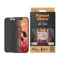 iPhone 15 Panzerglas Ultra-Wide Fit Privacy EasyAligner Panzerglas - 9H - Schwarz Rand