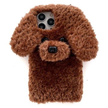 iPhone 15 Pro Max Niedliche Plüschhülle in Teddy-Hundeform