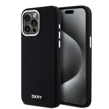 iPhone 15 Pro Max DKNY Liquid Silicone Metal Logo Case - Magsafe-kompatibel - Schwarz