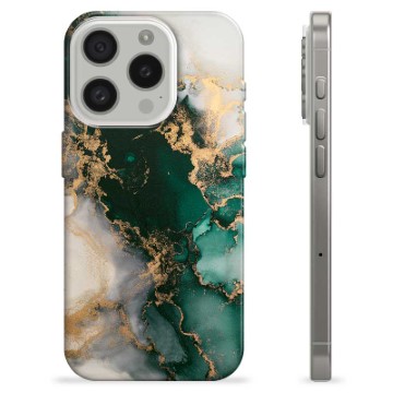 iPhone 15 Pro TPU Hülle - Jade Marmor