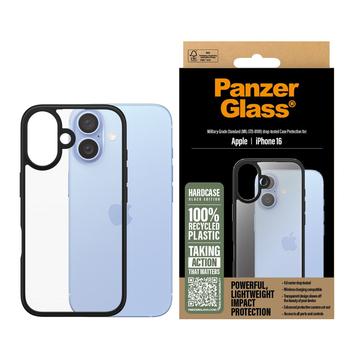 iPhone 16 PanzerGlass HardCase Hülle  - Schwarz / Transparent