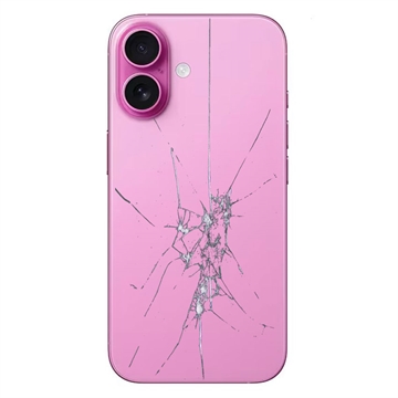 iPhone 16 Plus Rückseiten-Cover Reparatur - nur Glas - Rosa