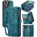 iPhone 16 Plus Caseme 008 2-in-1 Multifunktions Wallet Hülle - Blau