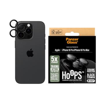 iPhone 16 Pro/16 Pro Max PanzerGlass Hoops Keramik Kamera Objektivschutz - Schwarz