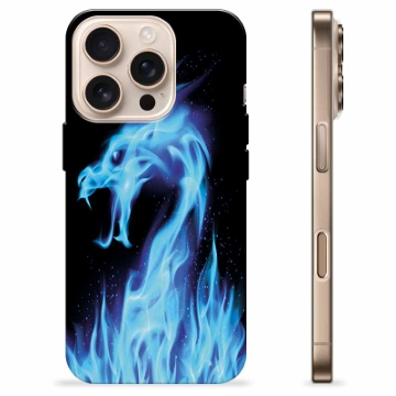 iPhone 16 Pro TPU Hülle - Blauer Feuerdrache