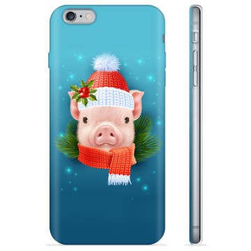 iPhone 6 / 6S TPU Hülle - Winter Schweinchen