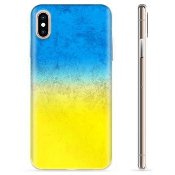 iPhone XS Max TPU Hülle Ukrainische Flagge - Zweifarbig