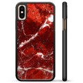 iPhone X / iPhone XS Schutzhülle - Roter Marmor