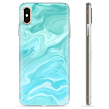 iPhone XS Max TPU Hülle - Blauer Marmor