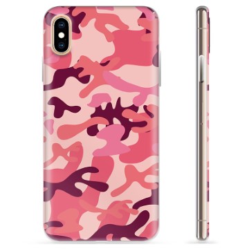 iPhone XS Max TPU Hülle - Rosa Tarnung