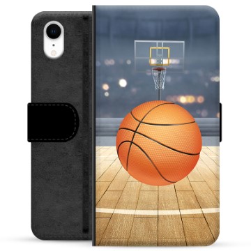 iPhone XR Premium Schutzhülle mit Geldbörse - Basketball